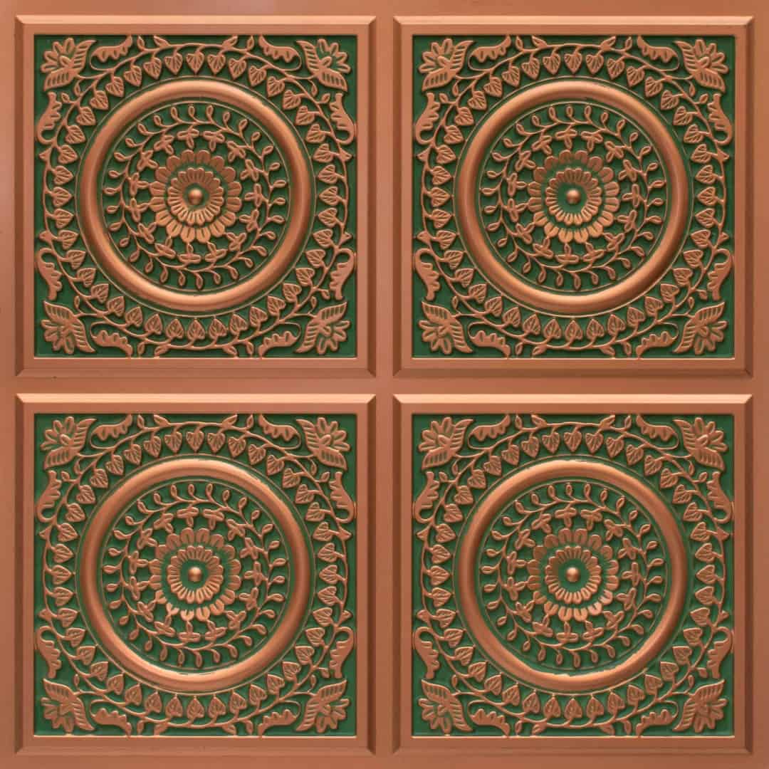 Catania Ceiling Tile Patina Copper - Box of 10